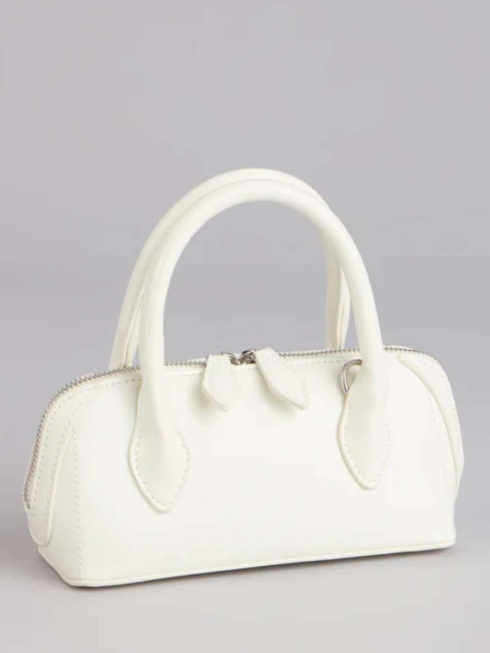 Little Lux Mini Faux leather bag in white
